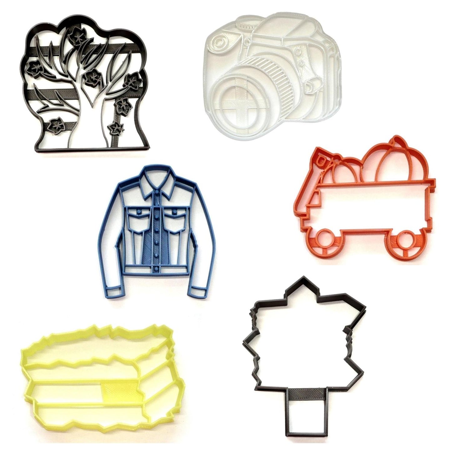 Fall Family Pictures Autumn Photos Set Of 6 Cookie Cutters USA PR1610