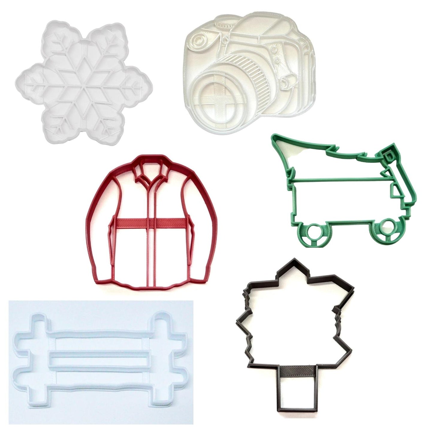 Christmas Family Pictures Winter Photos Set Of 6 Cookie Cutters USA PR1611