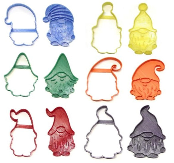 Garden Gnomes Set Of 12 Cookie Cutters And Stamps USA PR1618