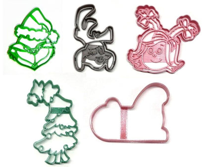 How The Grinch Stole Christmas Max Cindy Lou Who Set Of 5 Cookie Cutters PR1628