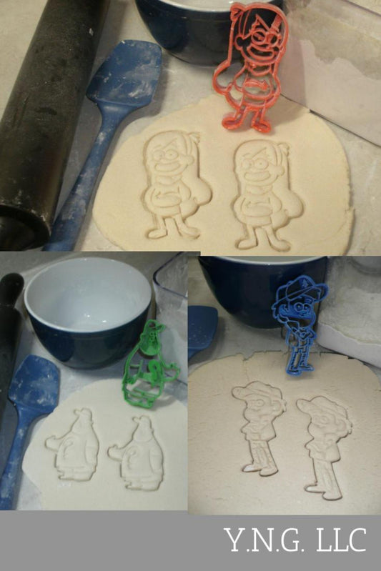 Gravity Falls Cartoon TV Series Set Of 3 Cookie Cutters PR1630