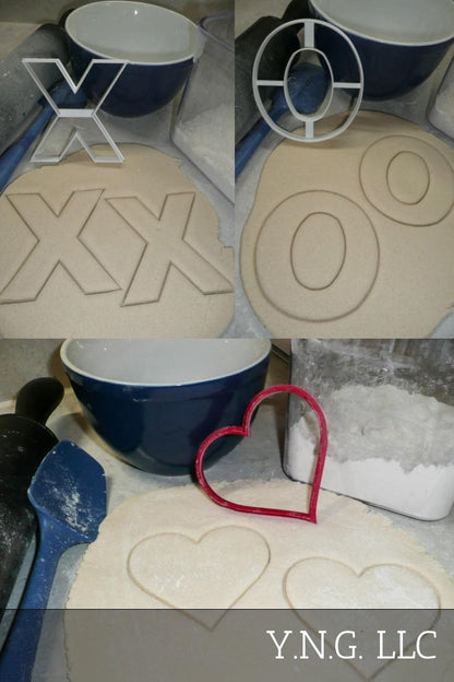 XOXO Hugs and Kisses Valentines Day Heart Set Of 3 Cookie Cutters PR1631