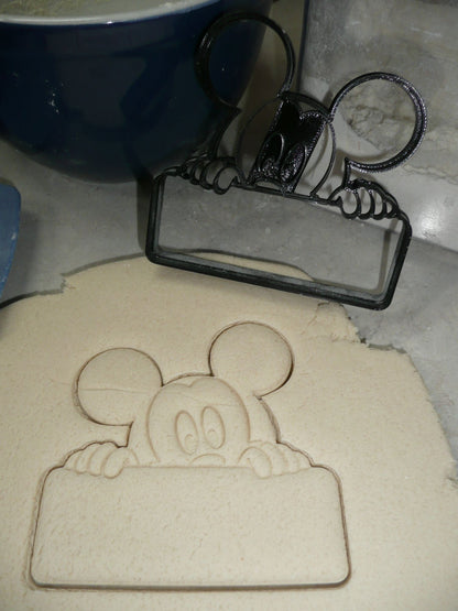 Mickey Minnie Mouse Peek A Boo Banners Set Of 2 Cookie Cutters USA PR1649