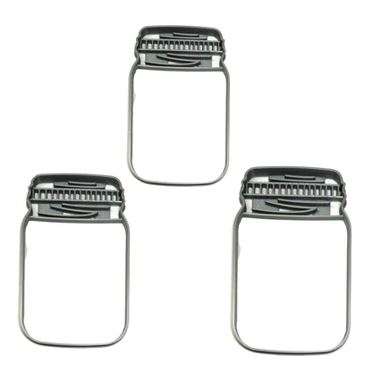 Mason Jars Ascending Size Garden Canning Set Of 3 Cookie Cutters USA PR1693