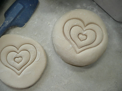 Heart Design Set Of 2 Sizes Concha Cutters Bread Stamps Made in USA PR1757