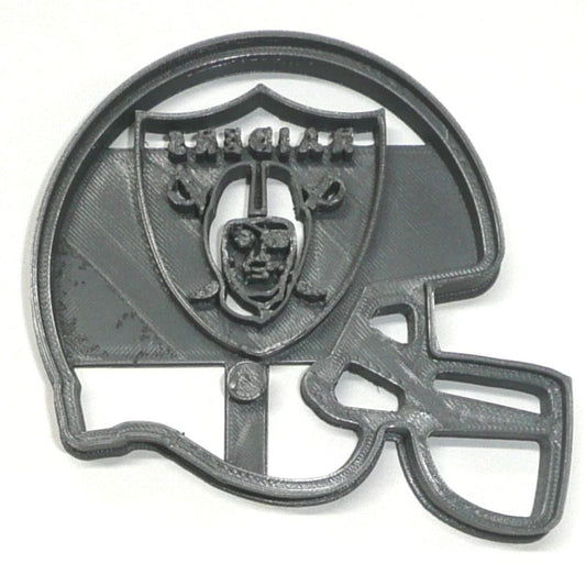 6x Las Vegas Raiders Helmet Fondant Cutter Cupcake Topper Size 1.75" USA FD2083