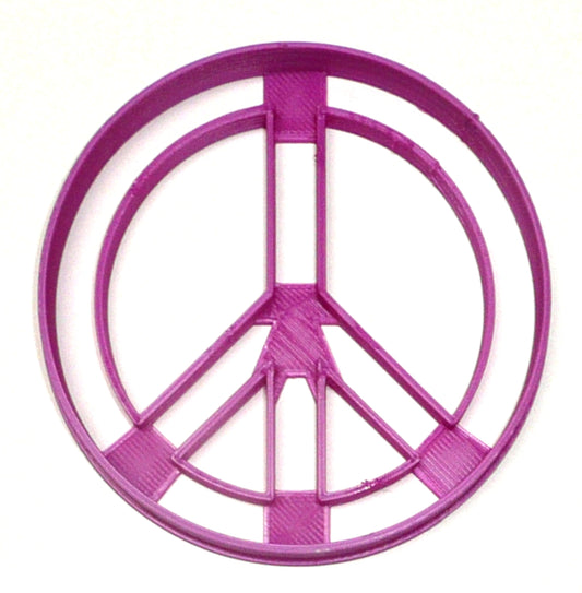 6x Peace Sign Symbol Fondant Cutter Cupcake Topper 1.75" USA FD2165