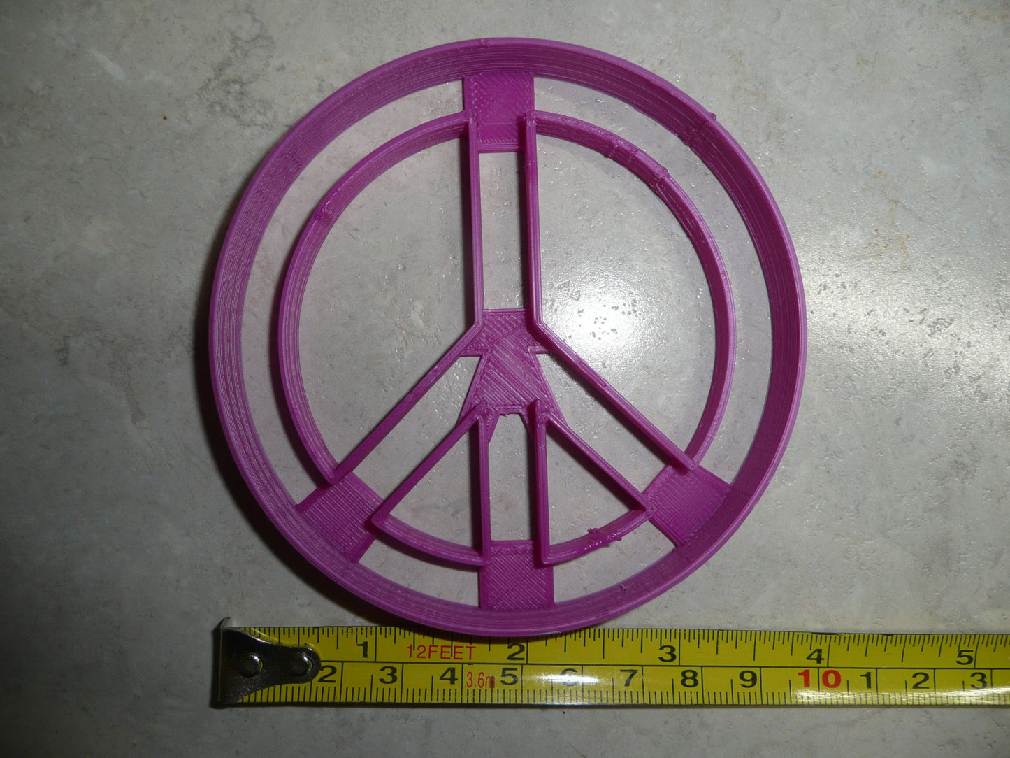 Peace Sign Symbol 1960s 1970s Retro Hippie Cookie Cutter USA PR2165