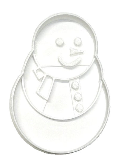 6x Snowman Winter Fondant Cutter Cupcake Topper 1.75" USA FD2181
