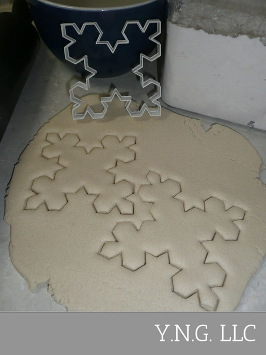 Snowflake Outline Koch Shape Winter Season Cookie Cutter USA PR2202
