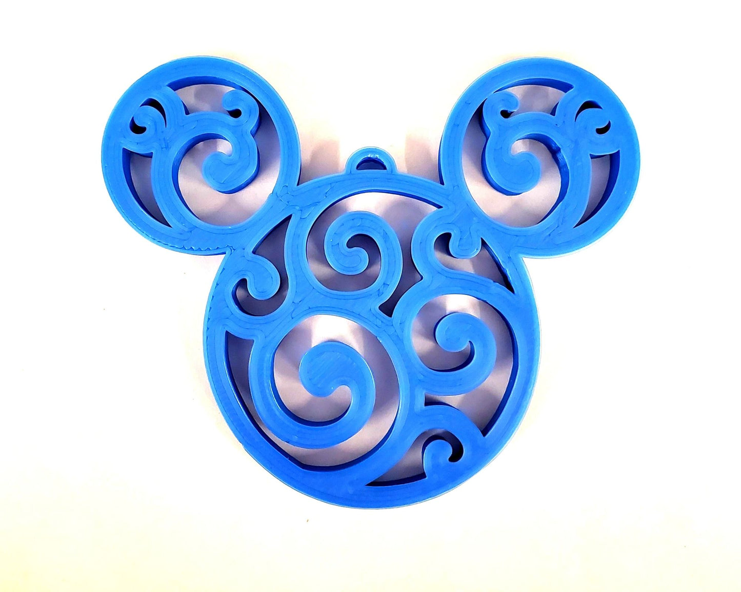 Mickey Mouse Head Ears Swirl Design Ornament Christmas Decor Made in USA PR2235