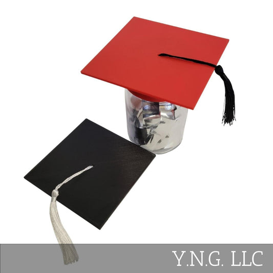 Mortarboard Graduation Cap Lid for Mason Jar Decor or Gift Made in USA PR230