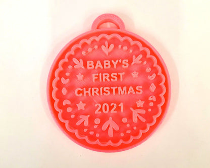 Babys First Christmas 2021 Ornament Christmas Tree Decor Made In USA PR2319