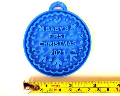 Babys First Christmas 2021 Ornament Christmas Tree Decor Made In USA PR2319