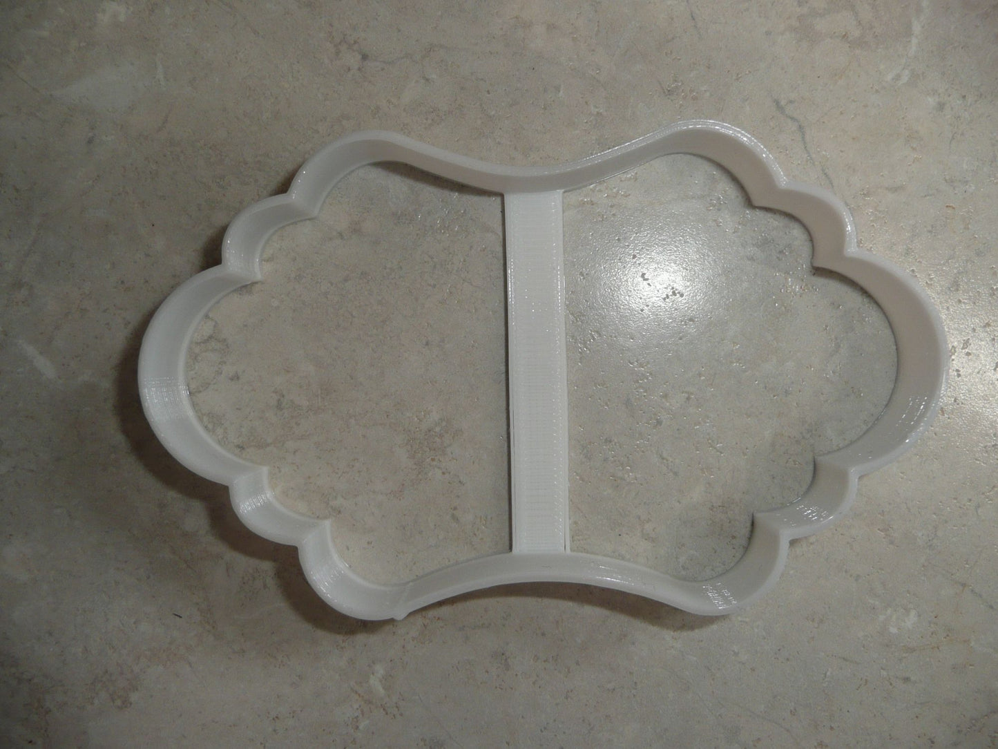 6x Fancy Plaque 1 Frame Fondant Cutter Cupcake Topper Size 1.75" USA FD260