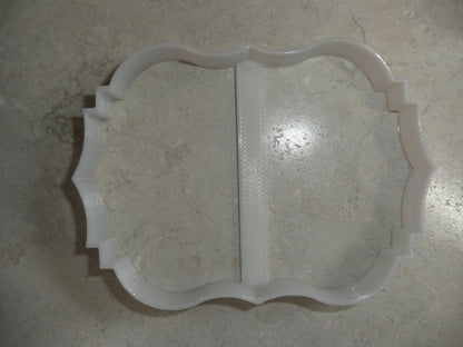 6x Plaque Frame Border Fondant Cutter Cupcake Topper Size 1.75" USA FD278