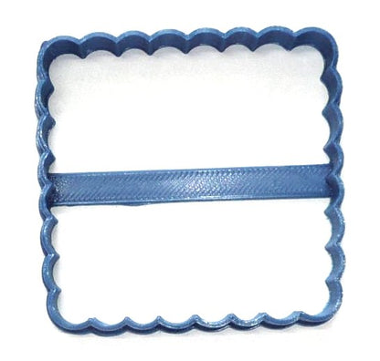 Square Frame Scallop Side Plaque Special Occasion Cookie Cutter USA PR282