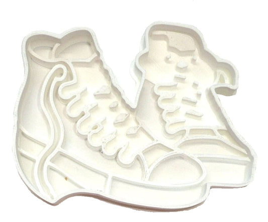 6x Sneakers With Lace Detail Fondant Cutter Cupcake Topper Size 1.75 Inch FD3207