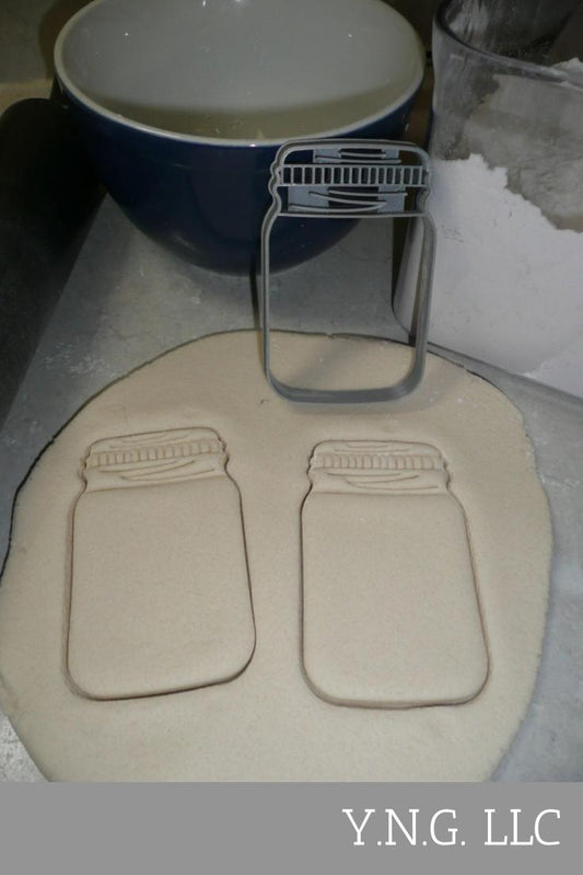Mason Jar Detailed Lid Medium Size Cookie Cutter Made in USA PR3437