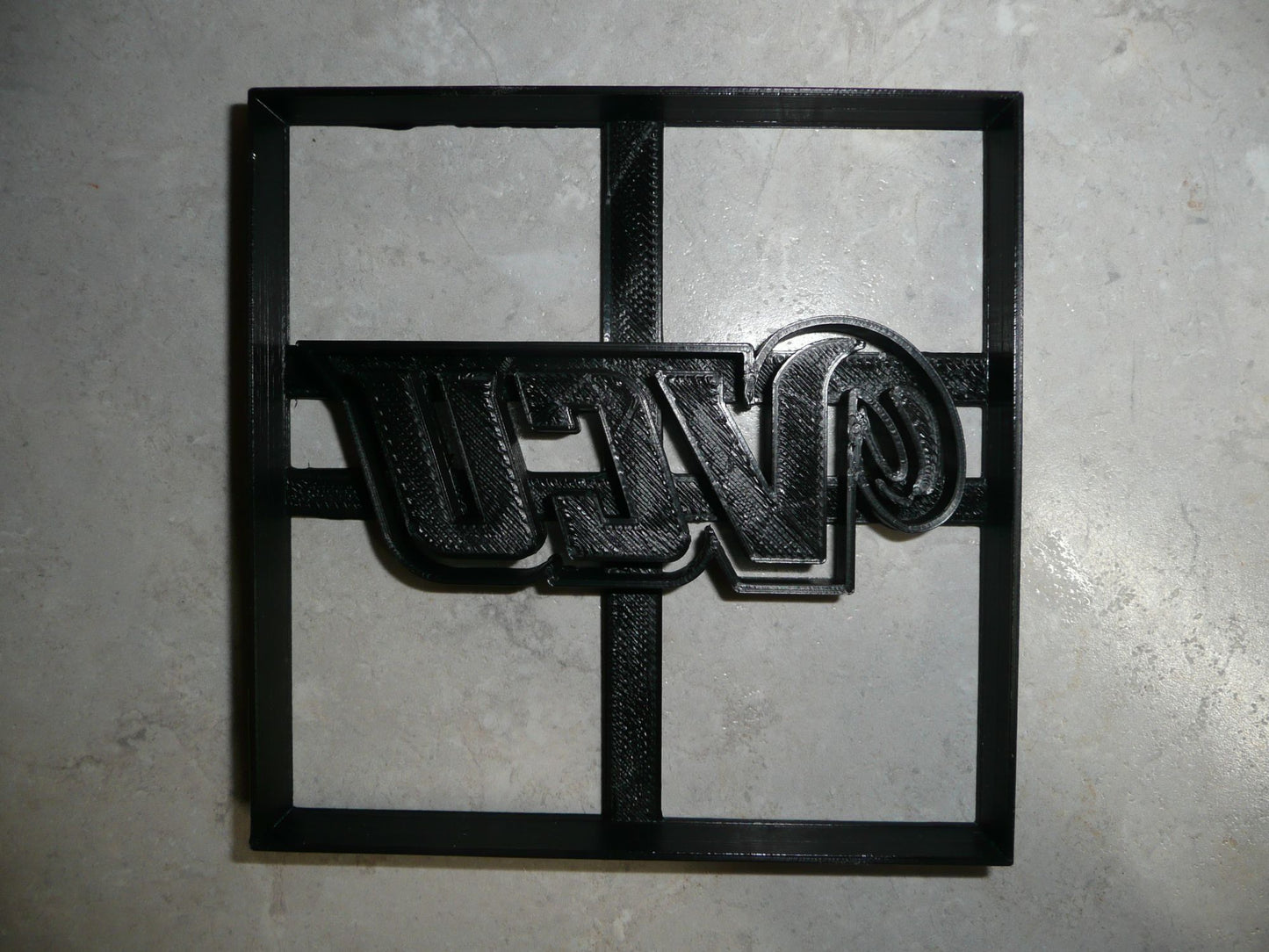 6x VCU Letters Virginia Univ Fondant Cutter Cupcake Topper 1.75 IN USA FD3449