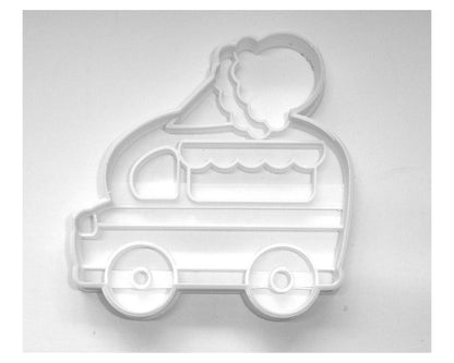 6x Ice Cream Truck Van Fondant Cutter Cupcake Topper Size 1.75 Inch USA FD3457