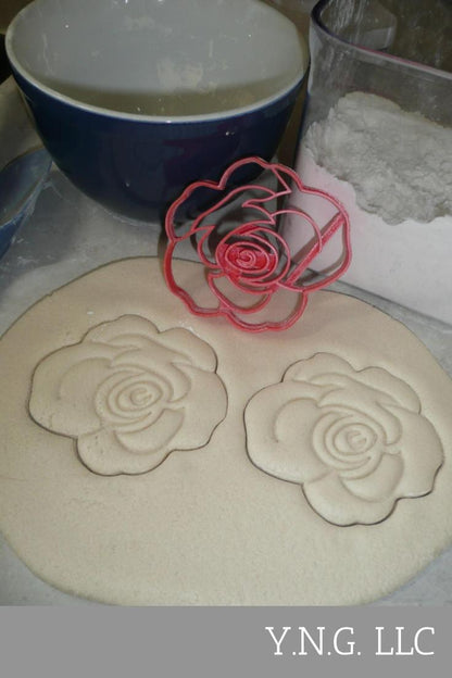 Flower 2 Rose Bloom Flowers Cookie Cutter Baking Tool USA PR3461