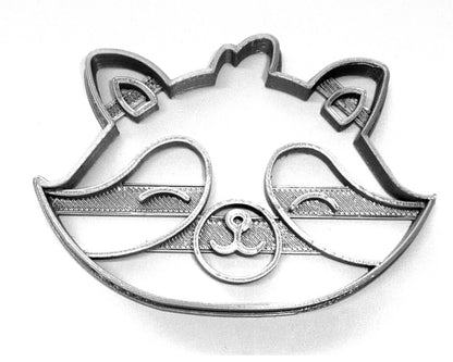 6x Raccoon Face Cute Fondant Cutter Cupcake Topper 1.75 IN USA FD3464