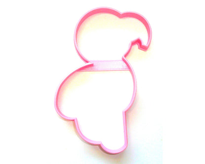 6x Flamingo Outline Fondant Cutter Cupcake Topper 1.75 IN USA FD3476