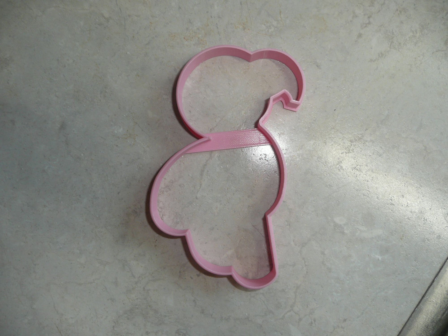 6x Flamingo Outline Fondant Cutter Cupcake Topper Size 1.75 Inch USA FD3476