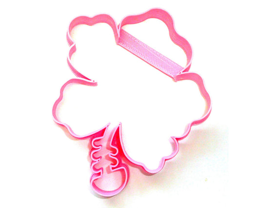 6x Hibiscus Outline Fondant Cutter Cupcake Topper Size 1.75 Inch USA FD3477
