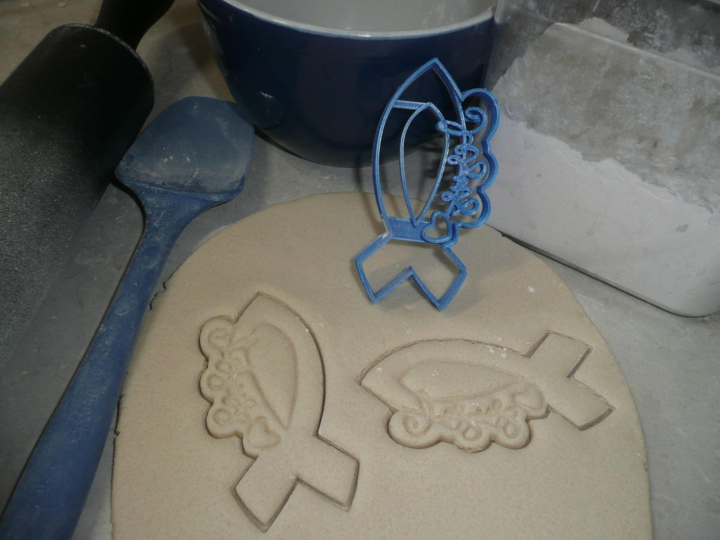 Jesus With Fish Symbol And Heart Christian Religious Cookie Cutter USA PR3479