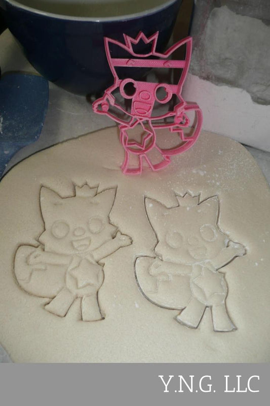 Pinkfong Pink Fox With Crown Baby Shark Cartoon Cookie Cutter USA PR3517