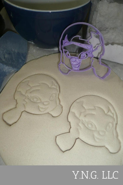 Oona Bubble Guppies Face Merperson Cartoon Character Cookie Cutter USA PR3549