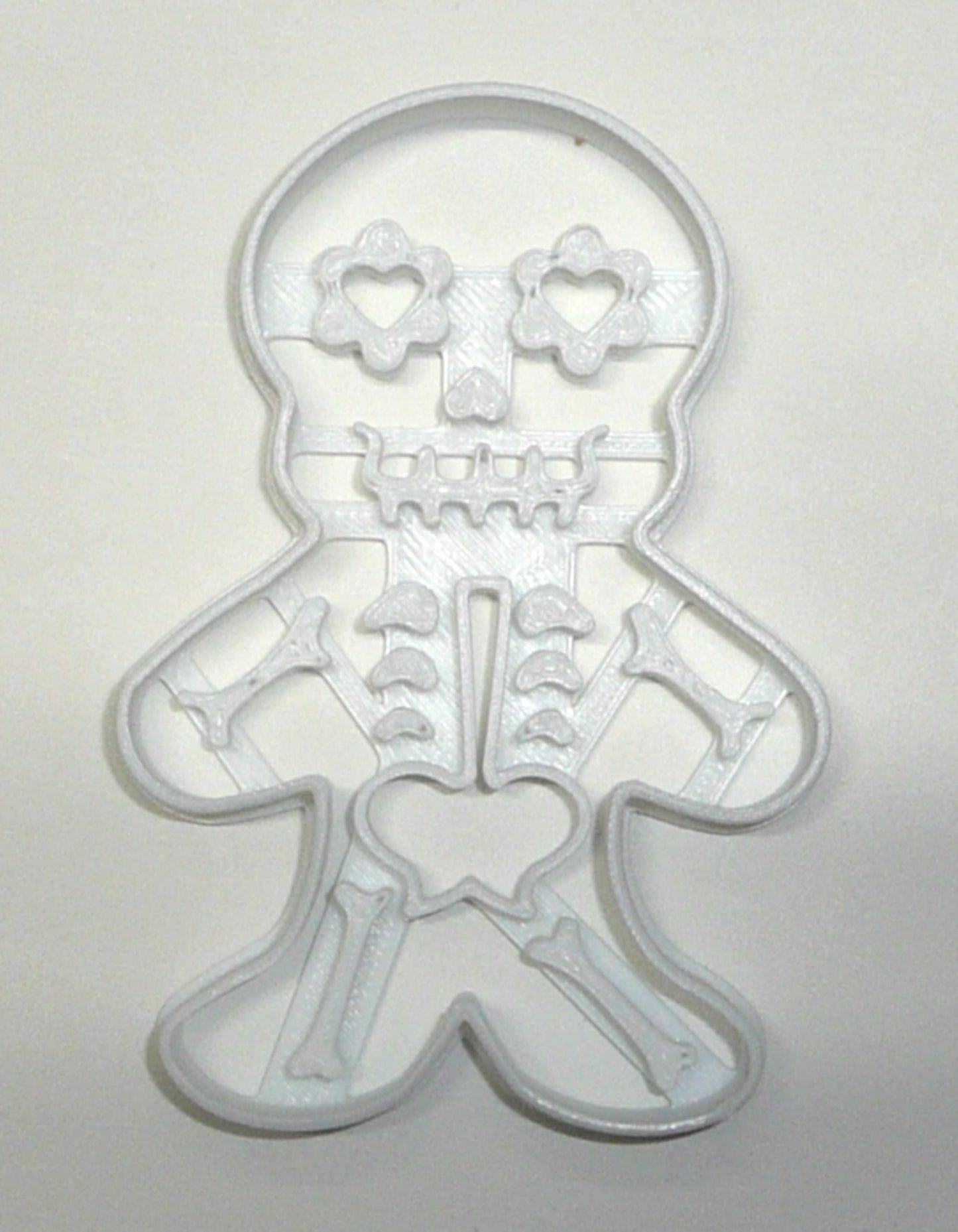 6x Skeleton With Gingerbread Body Fondant Cutter Cupcake Topper 1.75 Inch FD3619