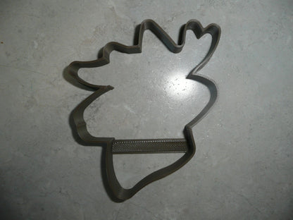 Deer Head With Antlers Outline Side View Facing Animal Cookie Cutter USA PR3623