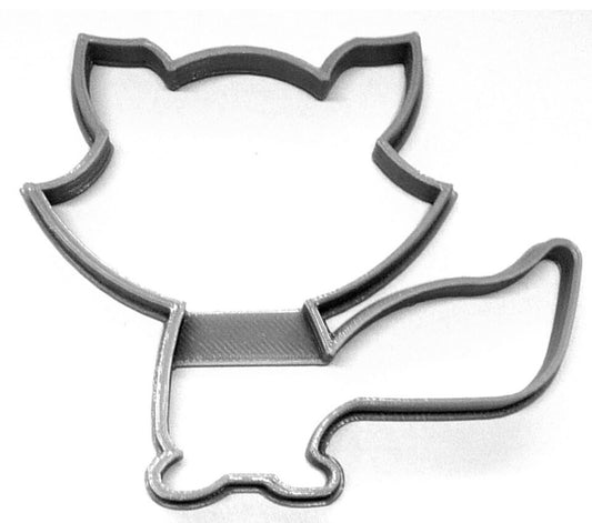 6x Baby Raccoon Outline Fondant Cutter Cupcake Topper Size 1.75 Inch USA FD3635