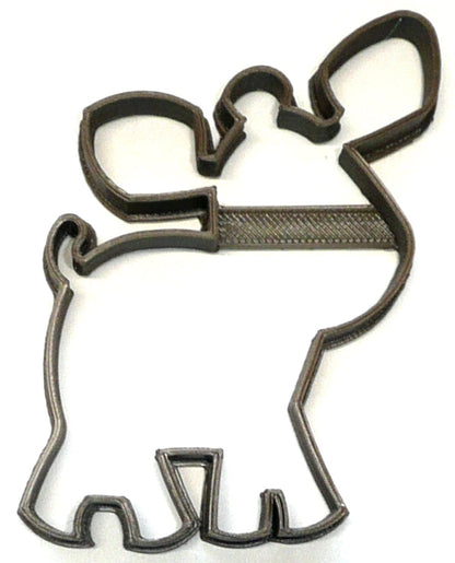 6x Baby Moose Outline Fondant Cutter Cupcake Topper 1.75 IN USA FD3639