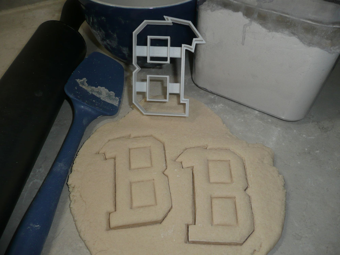 Block Letter B with Graduation Cap School Cookie Cutter USA PR3723