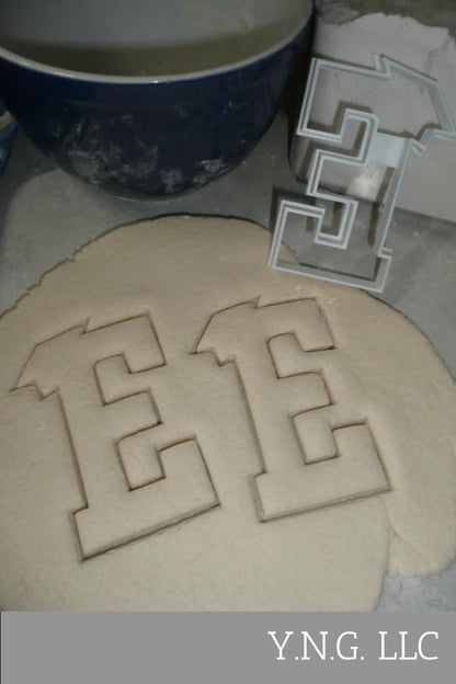 Block Letter E with Graduation Cap School Cookie Cutter USA PR3726