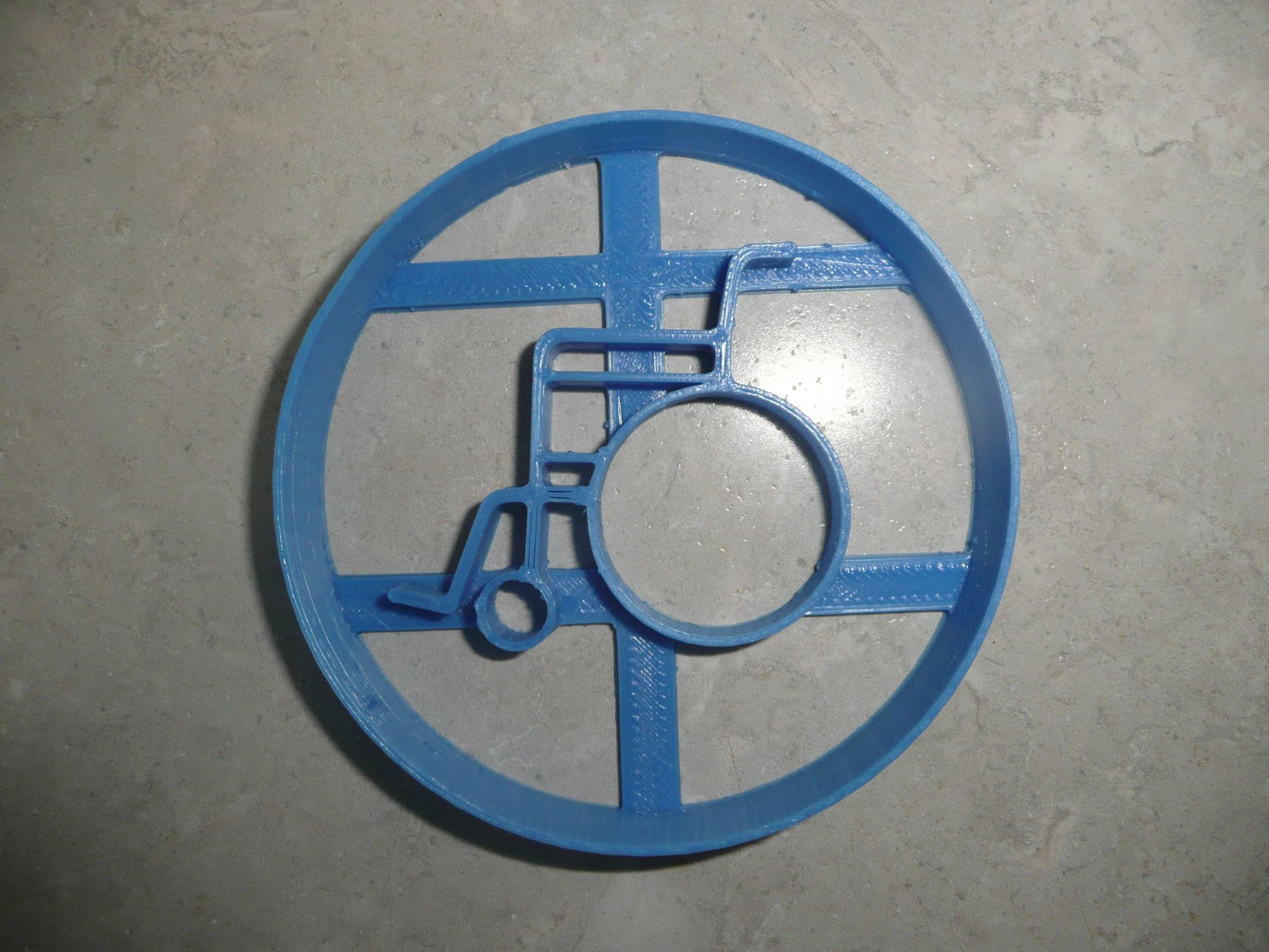 6x Wheelchair Medical Fondant Cutter Cupcake Topper Size 1.75 Inch USA FD3791