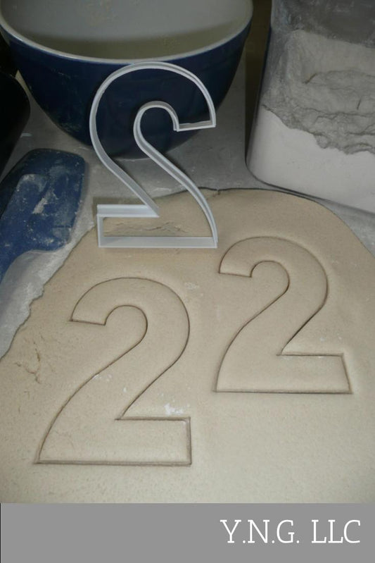 Number Two 2 Birthday Anniversary Large Size 4" Cookie Cutter USA PR3802