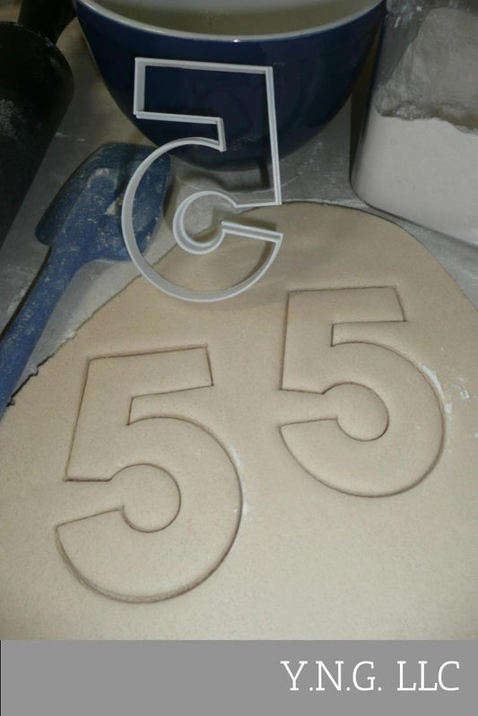 Number Five 5 Birthday Anniversary Large Size 4" Cookie Cutter USA PR3805