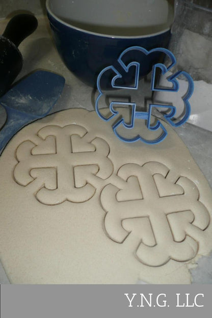 French Cross Outline 4.25 Inch Sacred Religious Symbol Cookie Cutter USA PR3838