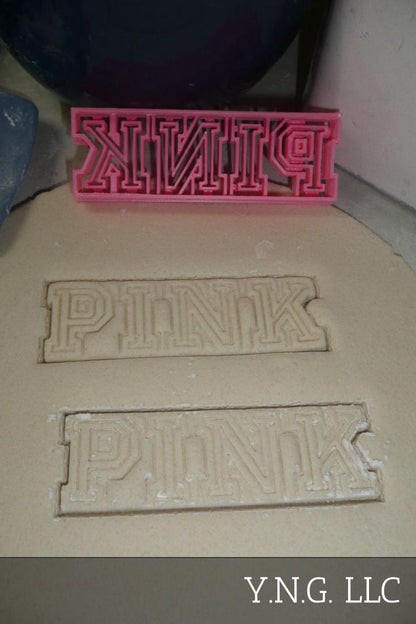 PINK Block Letters Word Victorias Secret Fashion Brand Cookie Cutter USA PR3839