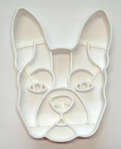 Boston Terrier Dog Face Detailed American Breed Cookie Cutter USA PR3847
