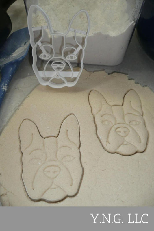 Boston Terrier Dog Face Detailed American Breed Cookie Cutter USA PR3847
