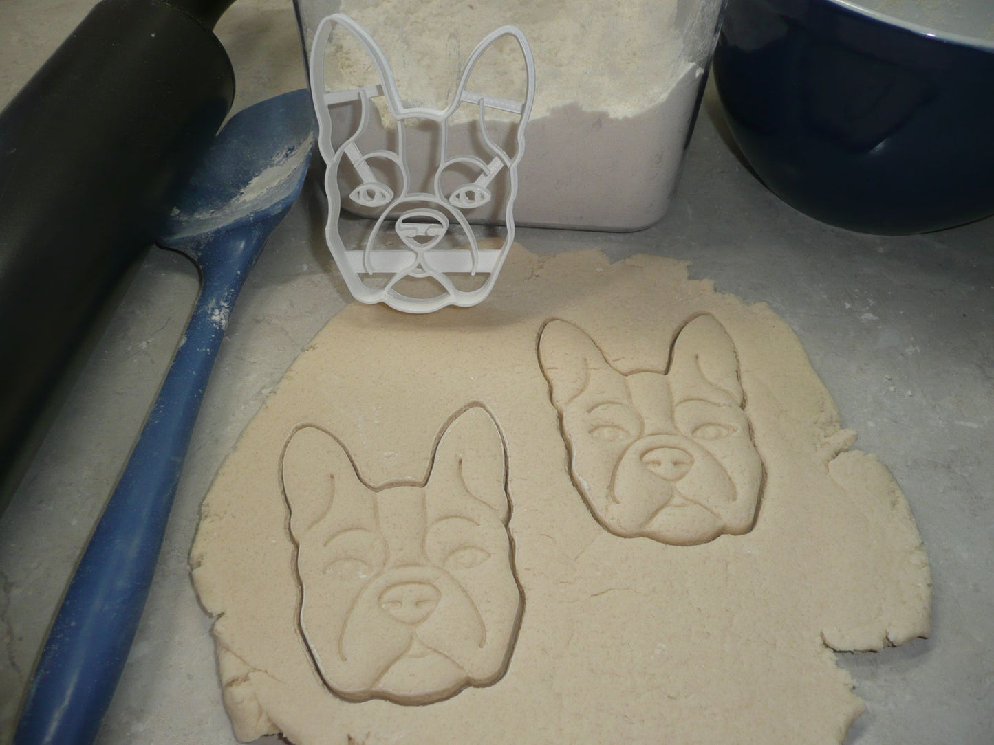 Boston Terrier Dog Face Detailed American Breed Cookie Cutter USA PR3847