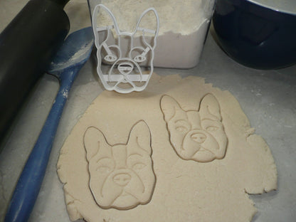 Boston Terrier Dog Face Detailed American Breed Cookie Cutter USA PR3847