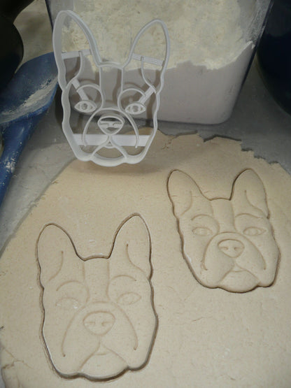 Boston Terrier Dog Face Detailed American Breed Cookie Cutter USA PR3847
