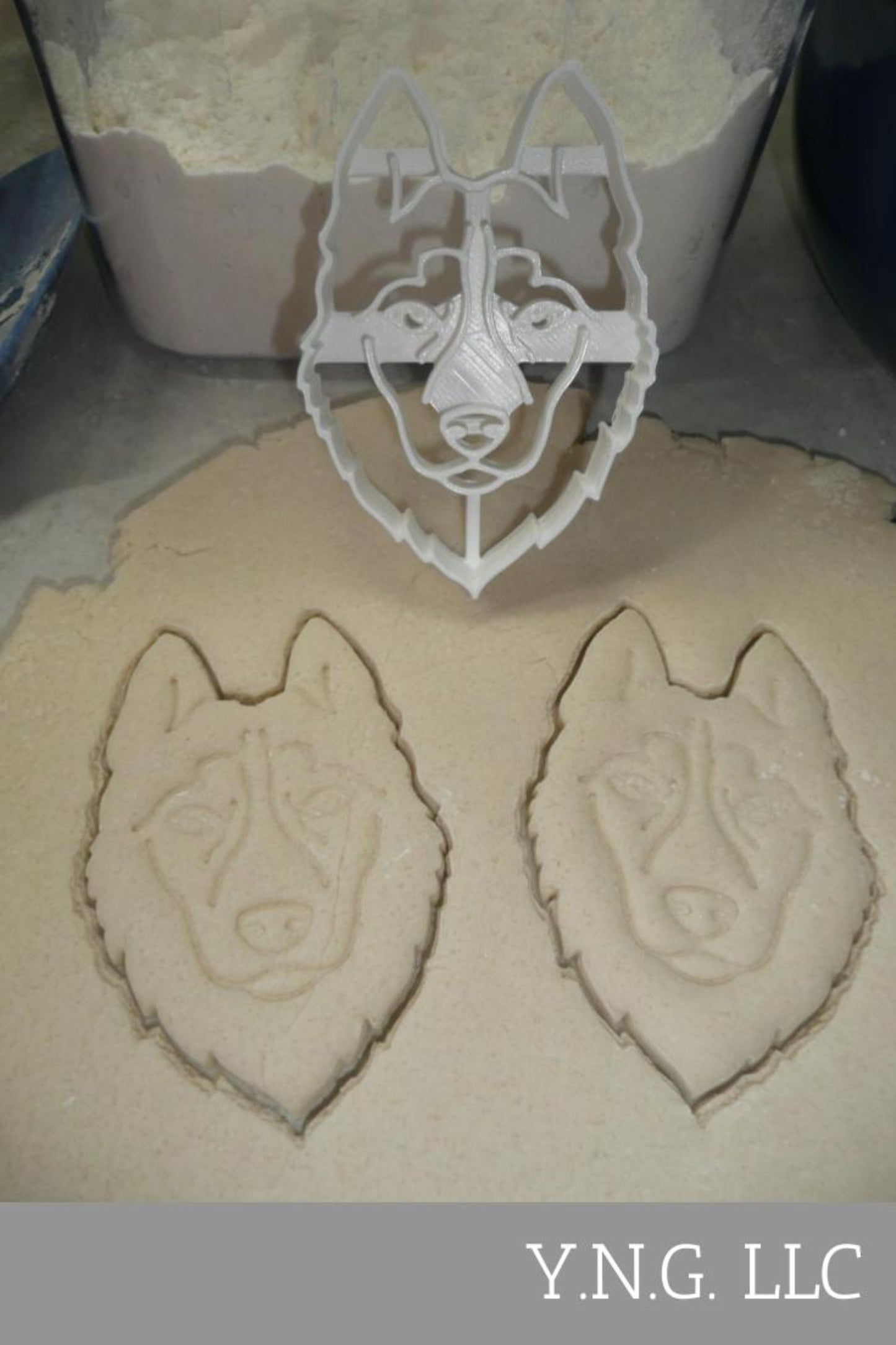 Husky Dog Face Detailed Double Coat Working Sled Breed Cookie Cutter USA PR3851